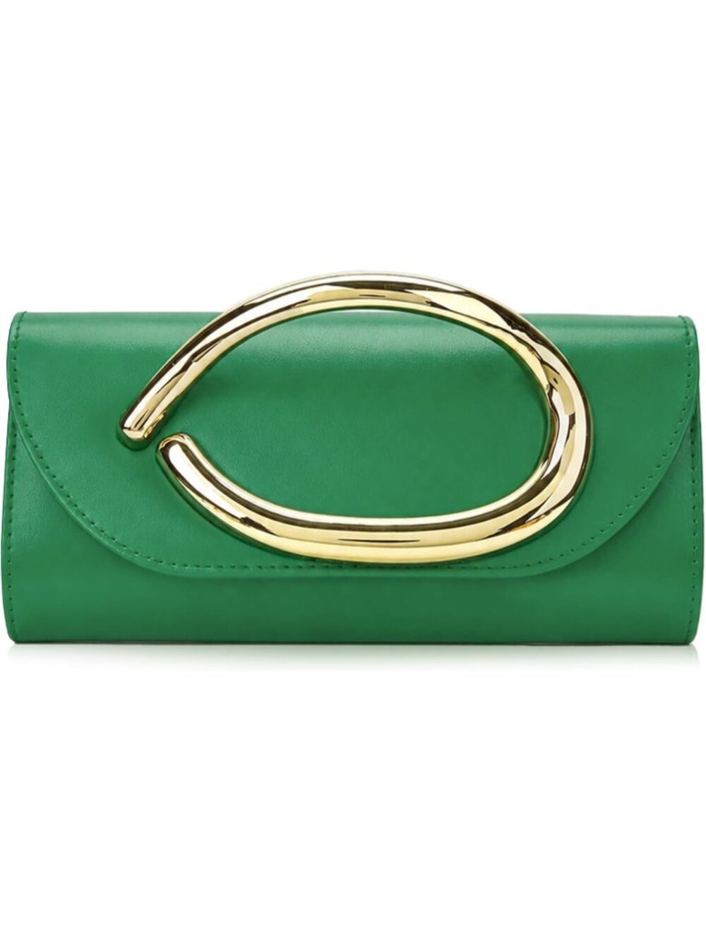 〽️ Women's Green Metal Handle Chain Wedding Party Evening Clutch Purse